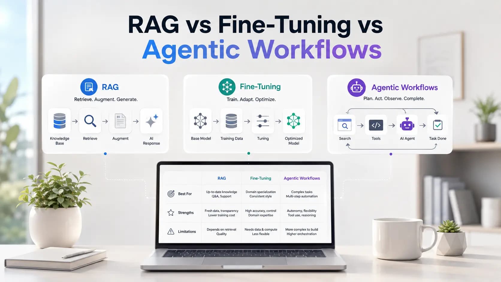 RAG vs Fine-Tuning vs Agentic Workflows: Which AI Architecture Fits Your Business in 2026