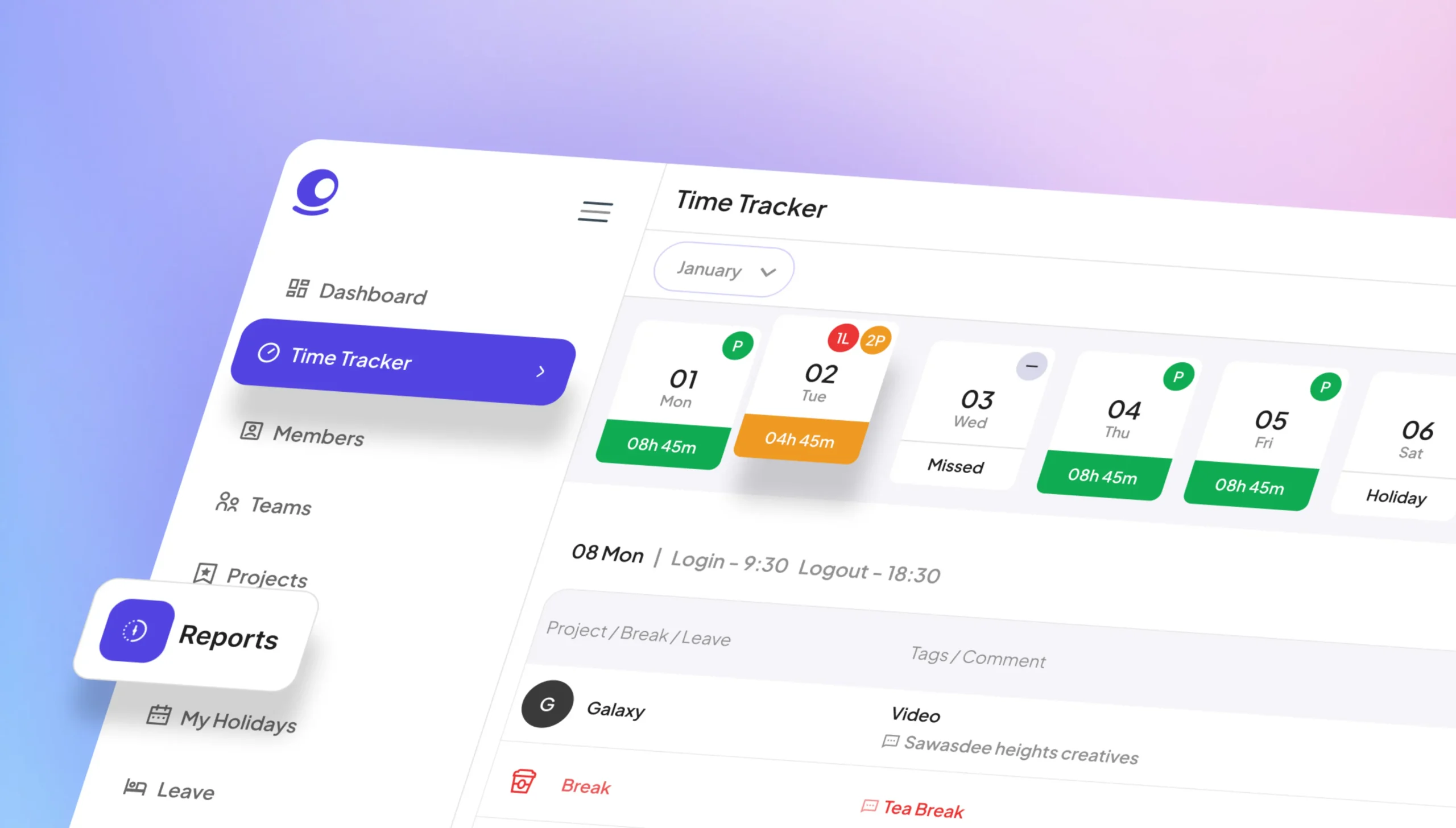 Time Tracking Web App: Streamlining Productivity with a Custom Enterprise SaaS Solution.